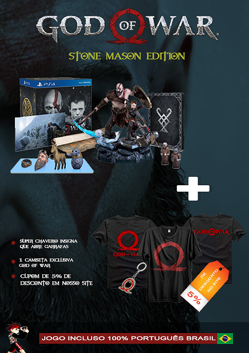 Jogo God of War Stone Mason's Edition Collectors - PS4 - Game Games - Loja  de Games Online